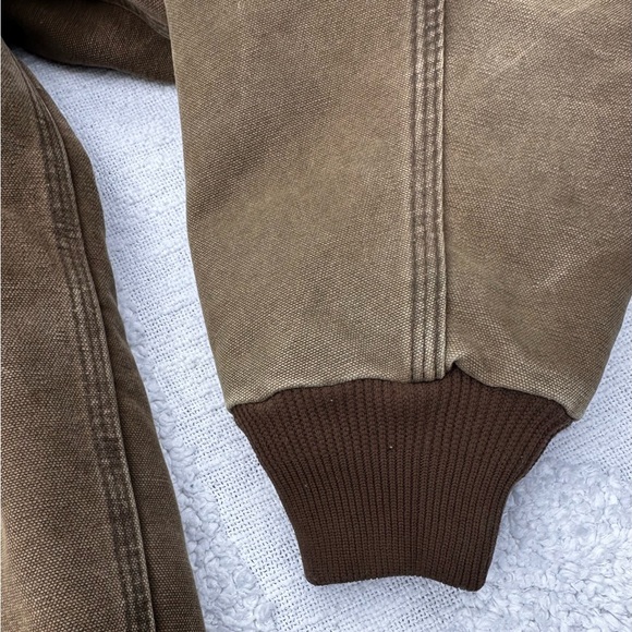Carhartt Dark Brown Hooded Jacket Y2K - Picture 8 of 11